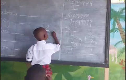 Changing A Destiny Academy: Children learning how to count.
