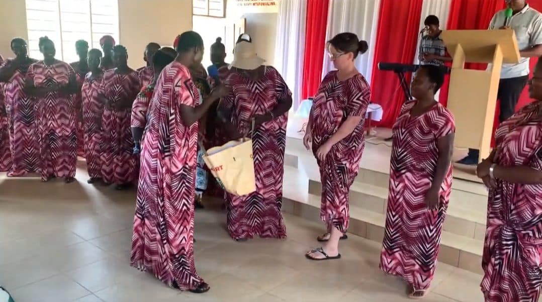 Kathy Kohl received gift from ladies at church